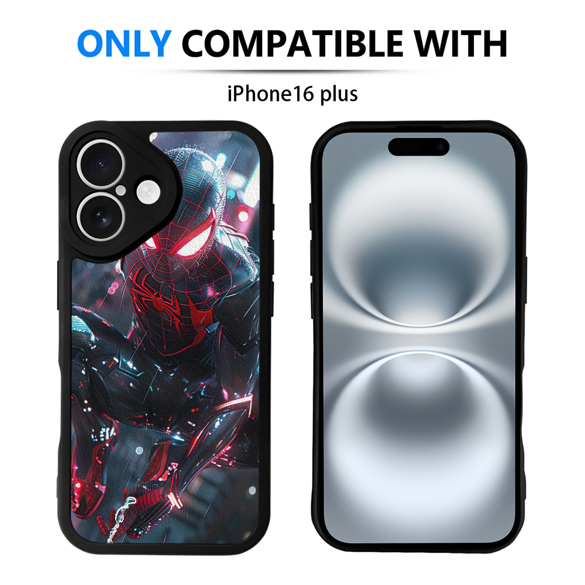 Spider Man スパイダーマン 【iPhone 16シリーズ対応】シリコンスマホケース（レザー調） 材質：シリコン